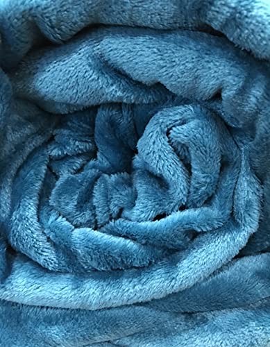 Home Must Haves Turquoise Blue Ultra Soft Plush Warm Cozy Lightweight Fleece Microfiber King Size Bed Throw Blanket, Teal Flannel