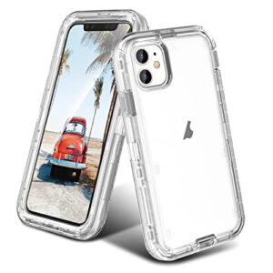 oribox case compatible with iphone 12 and iphone 12 pro, heavy duty shockproof anti-fall clear case