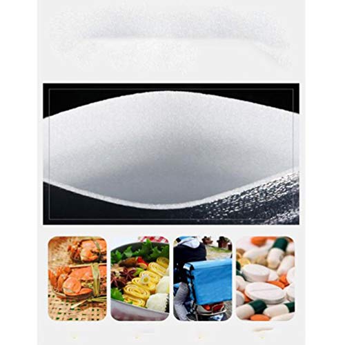 50 Pcs Disposable Food Thermal Pouches Hot Cold Insulation Food Bags Take out Aluminum Foil Food Shipping Pouches for Picnic Camping Store (20x20cm)