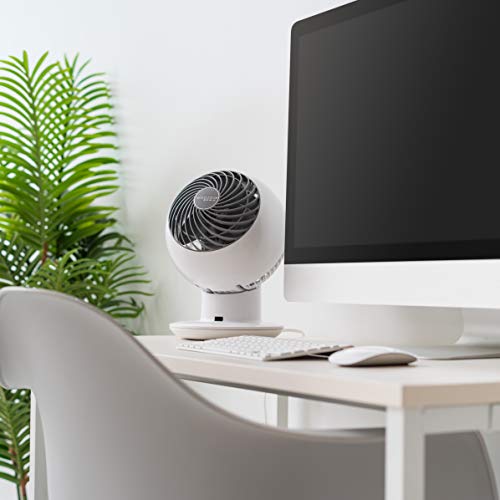 IRIS USA WOOZOO Oscillating Fan, Vortex Fan, Remote Equipped 4-in-1 Fan w/ Timer/ Multi Oscillation/ Air Circulator/ 5 Speed Settings, 82ft Max Air Distance, Medium, White