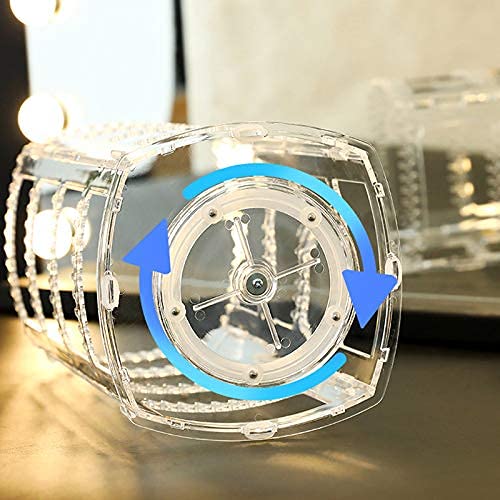 Sooyee Earring Organizer,4 Layers Earring Holder,360 Degree Acrylic Earring Holder Organizer,Jewelry Display for Earrings Bracelets Necklaces, Clear