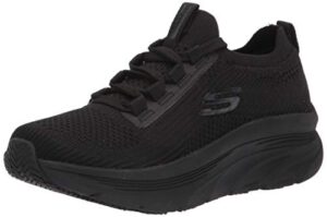 skechers womens slip athletic styling health care professional shoe, black, 7 wide us