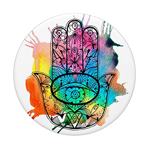 Hamsa Hand watercolor illustration PopSockets PopGrip: Swappable Grip for Phones & Tablets