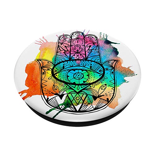 Hamsa Hand watercolor illustration PopSockets PopGrip: Swappable Grip for Phones & Tablets