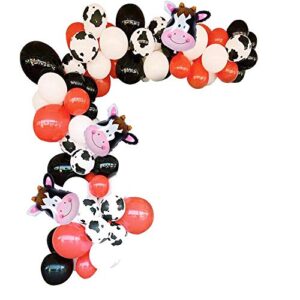 cow party decorations-cow balloon garland arch kit for cowboy cowgirl party decorations baby shower animal birthday party suppllies