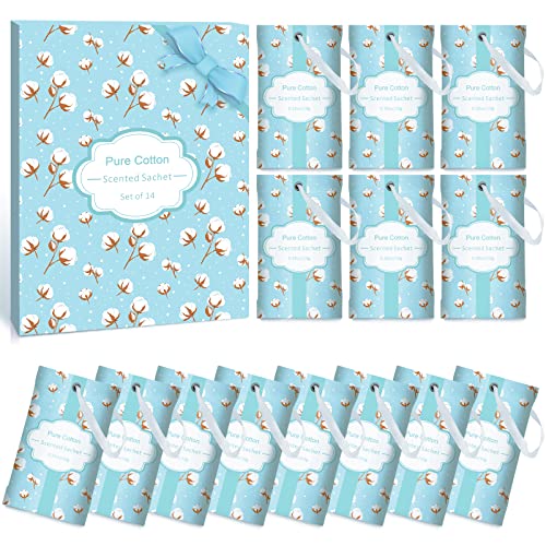 Sachets for Drawers and Closets, Cotton Scented Sachets for Home Drawers and Closets, 14 Pack Sachets Bags Home Fragrance Sachet