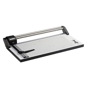 rotatrim pro 18 inch cut professional paper cutter/trimmer precision rotary trimmer with self-sharpening precision steel blades & twin stainless steel guide rails (rcpro18i)