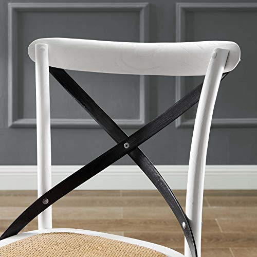 Modway Gear Dining Side Chair, White Black