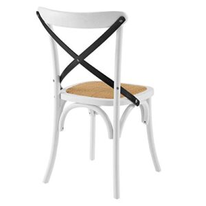 Modway Gear Dining Side Chair, White Black