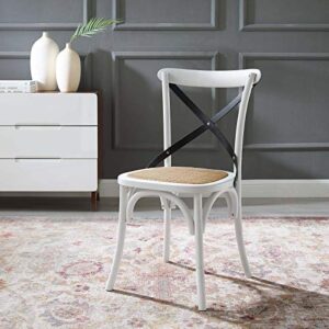 Modway Gear Dining Side Chair, White Black
