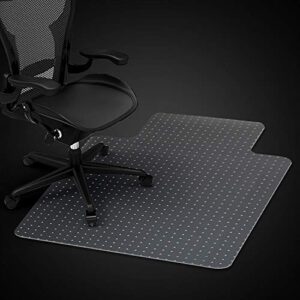 azadx chair mat for carpet floor office chair mat for low, standard and no pile carpeted floors plastic desk chair mat on carpet for easy rolling durable carpet protector mat (30 x 48'' lipped)