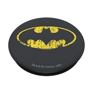 Batman Classic Logo Distressed Gray PopSockets Swappable PopGrip