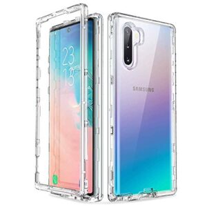 ulak galaxy note 10 case, heavy duty shockproof rugged protection case transparent soft tpu protective cover for samsung galaxy note 10 6.3 inch (2019) without screen protector, crystal clear