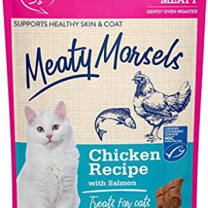 Vitakraft Meaty Morsels Soft Indulgent Cat Treats - Double Layer Extra Meaty - Can Use as Cat Pill Pocket (Chicken with Salmon, 1-Pack)