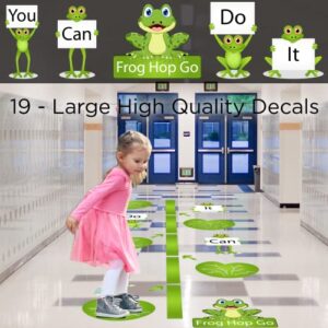 Frog Hop Classroom Playscape - Sensory Path - 15 Highly Durable Vinyl Decals for School Hallway Floors