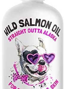 Wild Alaskan Salmon Oil for Dogs & Cats - Pure Fish Omega 3 6 9 Liquid EPA DHA Fatty Acids - Skin & Coat Supplement - Supports Joint Function, Brain, Eye, Immune & Heart Health - Made in USA 32 oz