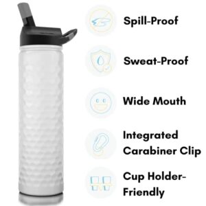 Seriously Ice Cold SIC 27oz Insulated Water Bottle Thermos, Premium Triple Layer Vacuum Stainless Steel, BPA Free Wide Mouth Lid with Carabiner Clip