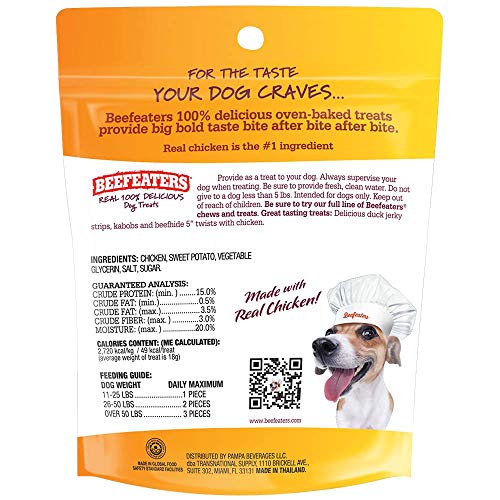 Beefeaters Sweet Potato Wrapped with Chicken Treat for Dogs | 40 oz