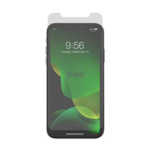 zagg invisibleshield glass+ screen protector – high-definition tempered glass made for apple iphone 11 pro max – impact & scratch protection