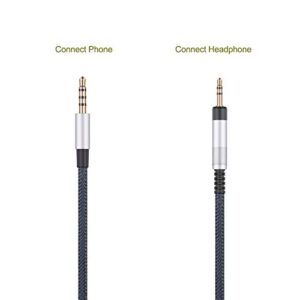 Replacement Audio Cable with in-Line Mic Remote Volume Control Compatible with Bose QC25, QC35, QC35II, QuietComfort 25 35 Headphones, Audio Cord Compatible with Samsung Galaxy Huawei Android