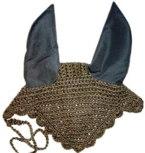 avani creations ad horse ear net crochet fly veil equestrian fly bonnet/veil/mask standard size