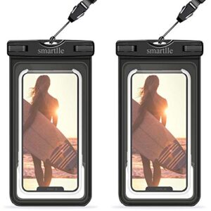floating waterproof phone pouch/holder, universal waterproof case dry bag underwater for iphone 13 12 11 pro max xr,xs, 8,7,6 plus,se, samsung galaxy s22 21 10 9/a/j/note, 7”, beach water pool -2 pack