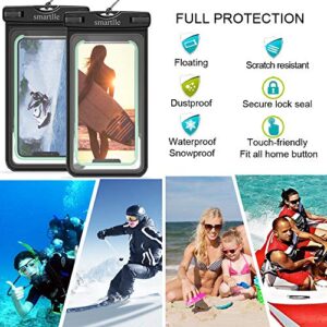 Floating Waterproof Phone Pouch/Holder, Universal Waterproof Case Dry bag Underwater for iPhone 13 12 11 Pro Max XR,XS, 8,7,6 Plus,SE, Samsung Galaxy S22 21 10 9/A/J/Note, 7”, Beach Water Pool -2 Pack
