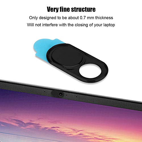 Zopsc Webcam Cover 3pcs Ultra Thin Metal Lens Cap Protection Cover Anti-Hacker Protection Privacy Security Suitable for Smartphones Tablets Desktops Laptops(Silver Black Pink Color)