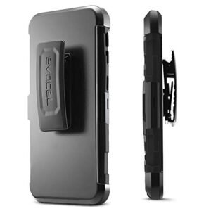 Evocel Galaxy A20 Case with HD Screen Protector and Belt Clip Holster for Samsung Galaxy A20, Black