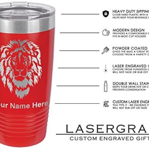 LaserGram 20oz Vacuum Insulated Tumbler Mug, Lifeguard, Personalized Engraving Included (Red)