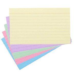 1InTheOffice Index Cards 3 x 5 Ruled Colored, Assorted 200/Pack