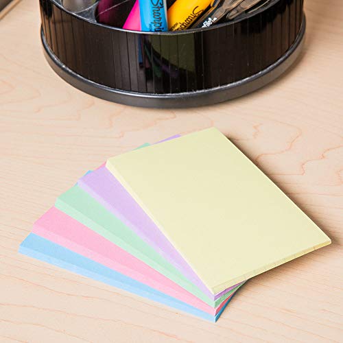 1InTheOffice Index Cards 3 x 5 Ruled Colored, Assorted 200/Pack