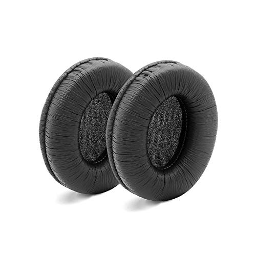 Ear Pads Ear Cushions Covers Pillow Replacement Memory Foam Compatible with ATH-AVC200 AVC200 Headset Headphones Leather Black (Style 2)