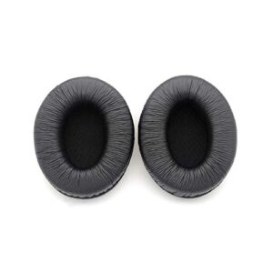 ear pads ear cushions covers pillow replacement memory foam compatible with ath-avc200 avc200 headset headphones leather black (style 2)