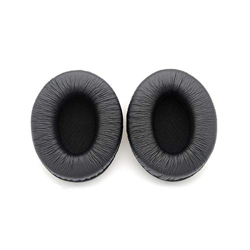 Ear Pads Ear Cushions Covers Pillow Replacement Memory Foam Compatible with ATH-AVC200 AVC200 Headset Headphones Leather Black (Style 2)