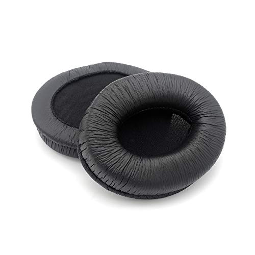 Ear Pads Ear Cushions Covers Pillow Replacement Memory Foam Compatible with ATH-AVC200 AVC200 Headset Headphones Leather Black (Style 2)