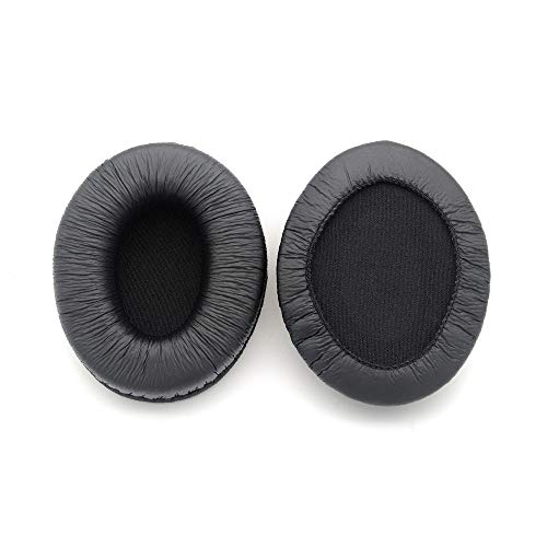 Ear Pads Ear Cushions Covers Pillow Replacement Memory Foam Compatible with ATH-AVC200 AVC200 Headset Headphones Leather Black (Style 2)