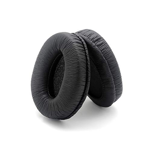 Ear Pads Ear Cushions Covers Pillow Replacement Memory Foam Compatible with ATH-AVC200 AVC200 Headset Headphones Leather Black (Style 2)