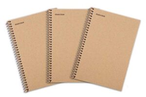 mintra 100% recycled notebooks (junior size (6.5in x 9.5in), plain cover 3pk)