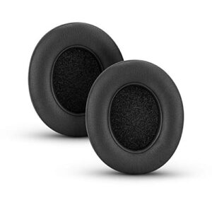 brainwavz replacements ear pads for beats studio 2 & studio 3 wired & wireless headphones, earpads made with thick, soft memory foam & soft vegan leather (b0500, b0501) - black