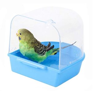 kathson Bird Cage Bath Parakeet Bathing Tube for Budgie Conure Parakeet Finch Canary Cockatiel Parrot Lovebird (Random Color)