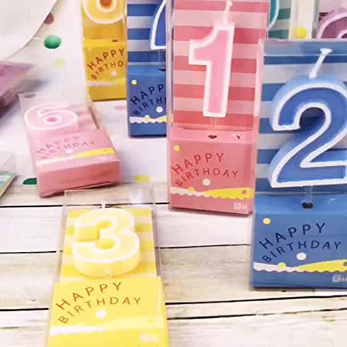 QQYL Rainbow Number 1 Birthday Candle Pink for Cakes Baby Boy Girl Kids Women 1 10 11 12 13 14 15 16 17 18 19 21 Birthday Candles (Number 1) - 100% Picture Show Upgrade Quality