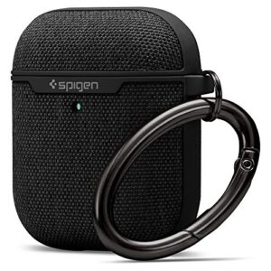 spigen urban fit designed for apple airpods case cover for airpods 1 & 2 [led light visible] - black