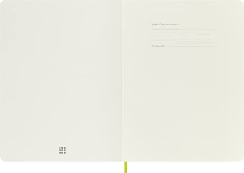 Moleskine Classic Notebook, Soft Cover, XL (7.5" x 9.5") Ruled/Lined, Lemon Green, 192 Pages