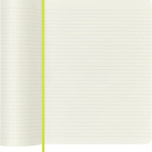 Moleskine Classic Notebook, Soft Cover, XL (7.5" x 9.5") Ruled/Lined, Lemon Green, 192 Pages
