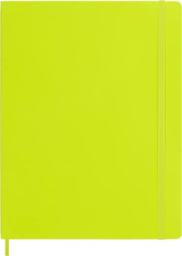 Moleskine Classic Notebook, Soft Cover, XL (7.5" x 9.5") Ruled/Lined, Lemon Green, 192 Pages