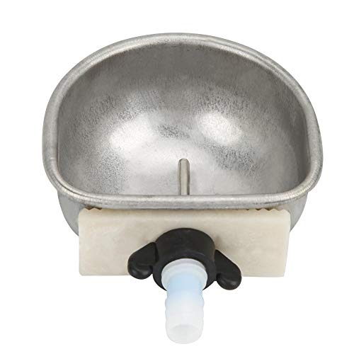 10PCS Stainless Steel Rabbit Water Dispenser Rabbit Water Feeder with Bowl Automatic Rabbit Drinker Removable Hanging Pet Cage Water Bowls Rabbit Drinking Equipment