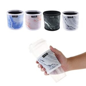 CM Reusable Coffee Sleeve Mug Sleeve Cup Sleeve Heat Resistant Neoprene Insulator Sleeve for Coffee Tea Hot Cold Beverage, 4 Pcs