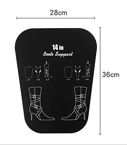 SYBL 2 Pairs(4 Sheets) Boot Shaper Form Inserts Tall Boot Support Shaper Thicken Shoe Tree Shape Holder for Women and Men,Black 14 Inches