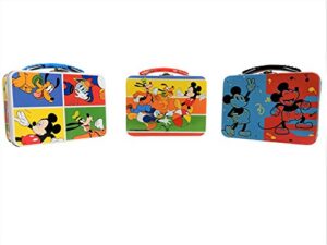 disney 3-pk 5.5" tin box minnie mickey mouse & friends carry all